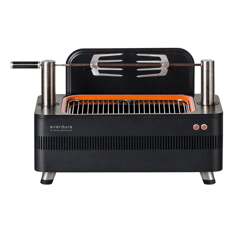 Everdure By Heston Blumenthal FUSION 29-Inch Charcoal Grill With Rotisserie & Electronic Ignition - HBCE1BSUS