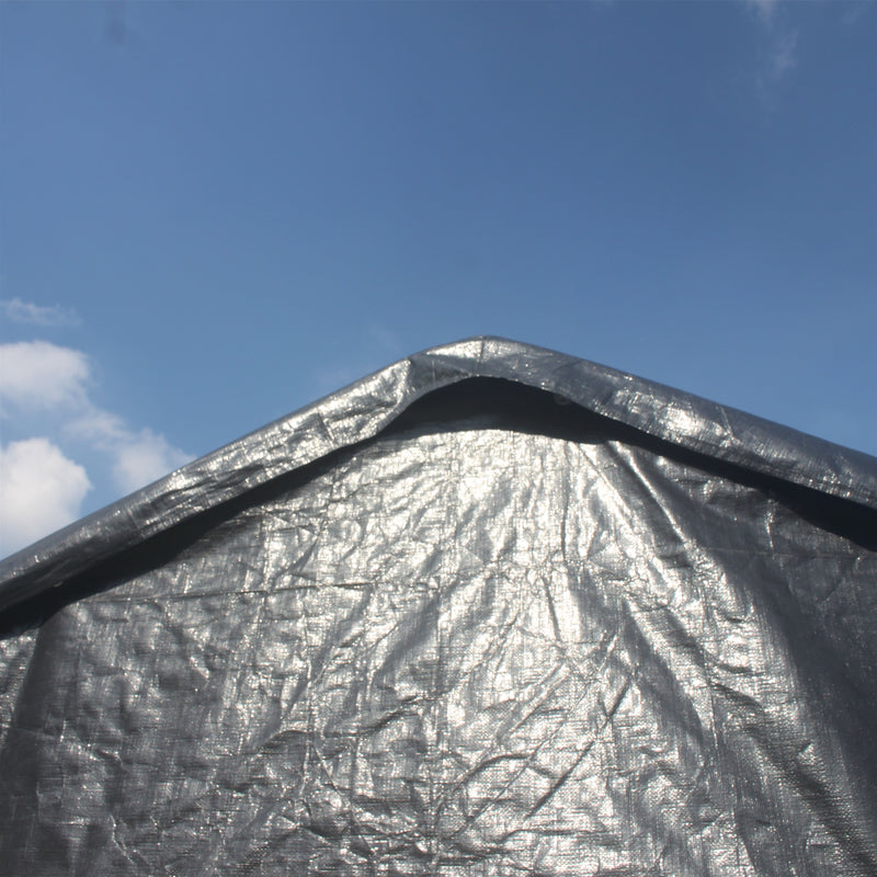 ALEKO Heavy Duty Outdoor Canopy Storage Shelter Shed - 12 x 6 x 8 Feet - Gray