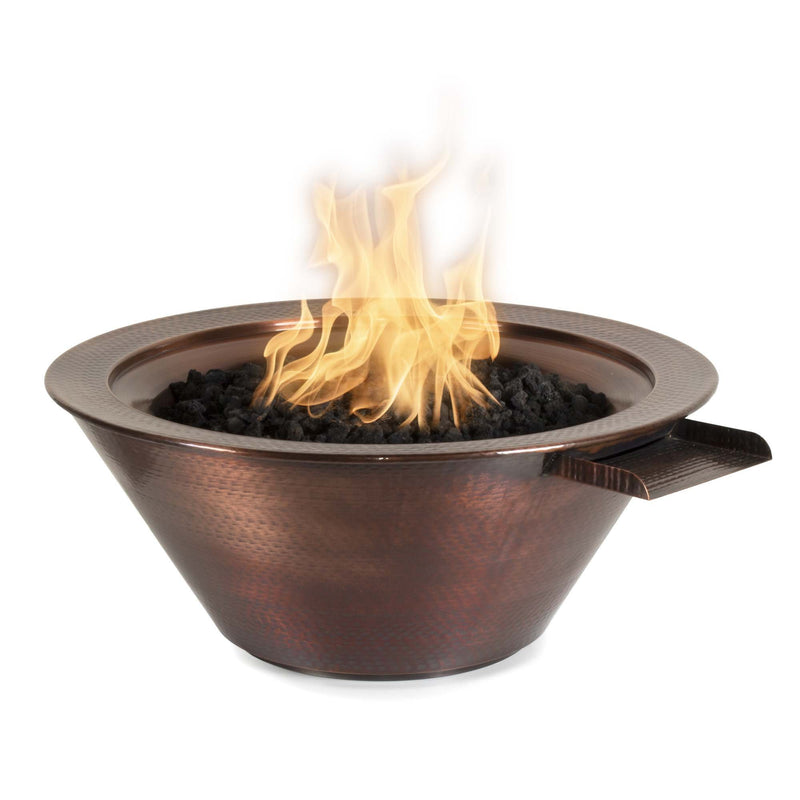 The Outdoor Plus Cazo Hammered Copper Fire & Water Bowl 24/30/36 inches