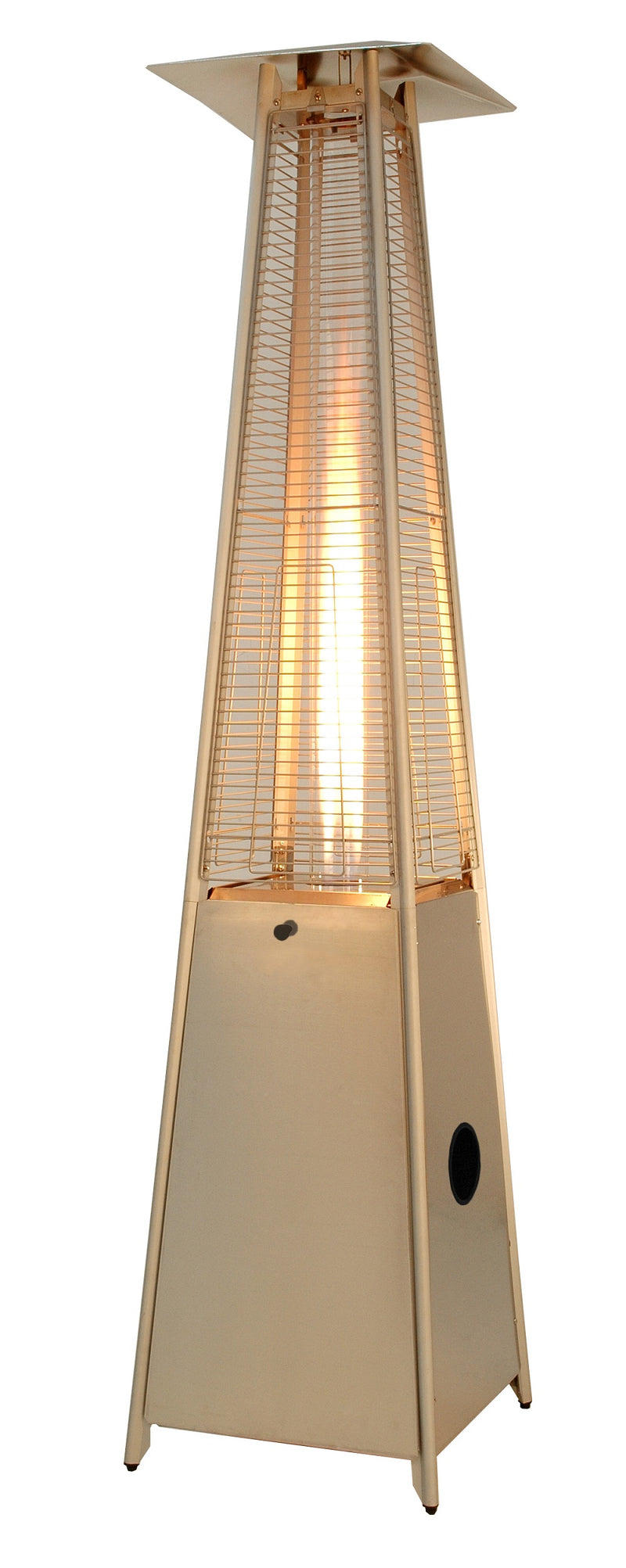 AZ Patio Heaters | Commercial Triangle Glass Tube Heater-Stainless Steel, Tall