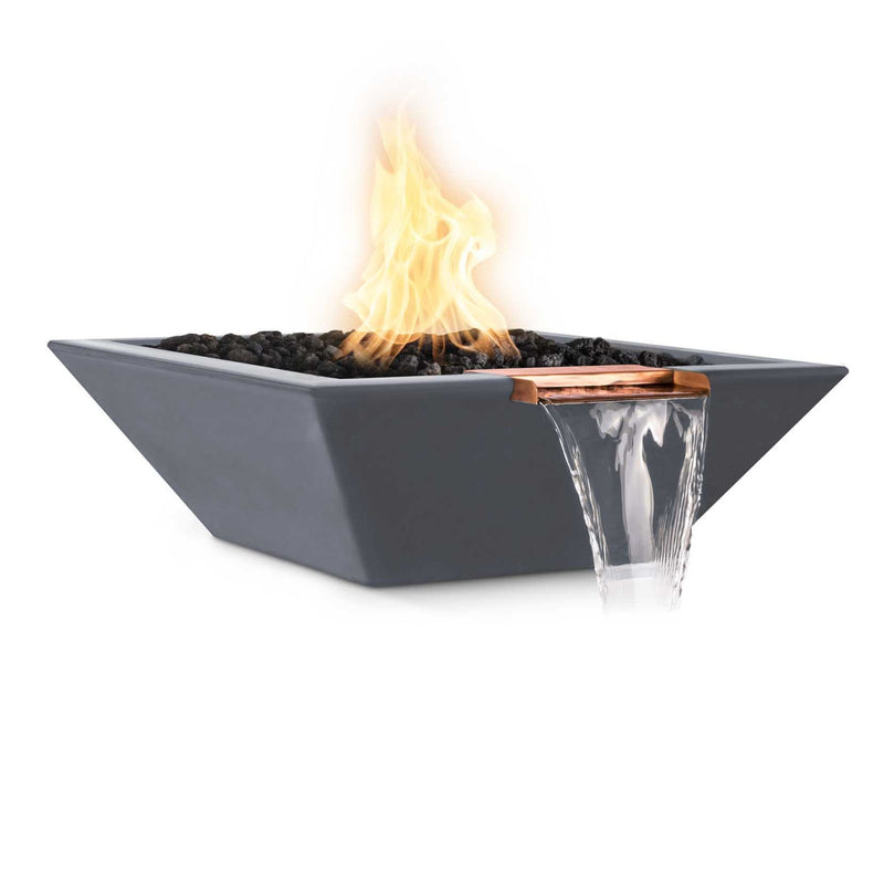 The Outdoor Plus Maya GFRC Fire and Water Bowl 36 inches