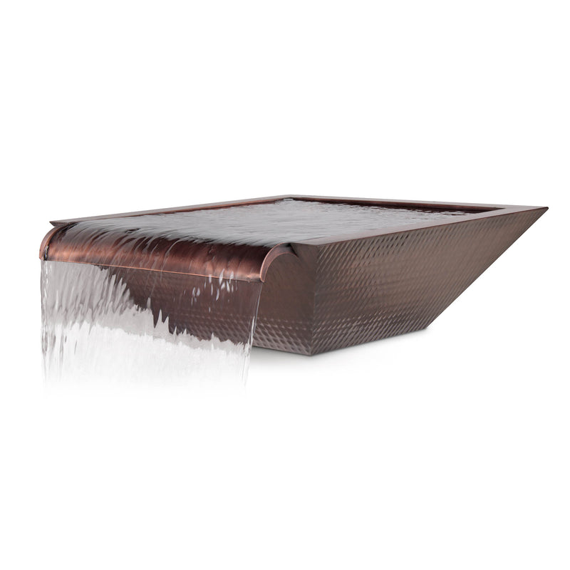 The Outdoor Plus Maya Hammered Copper Water Bowl - Wide Spillway 24/30/36 inches