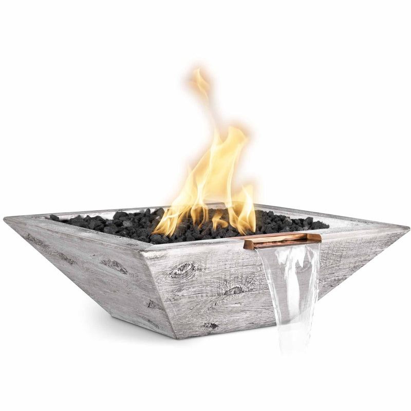 The Outdoor Plus Maya Wood Grain Fire and Water Bowl 24 inches