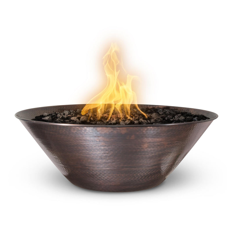 The Outdoor Plus Remi Hammered Copper Fire Bowl 31 inches