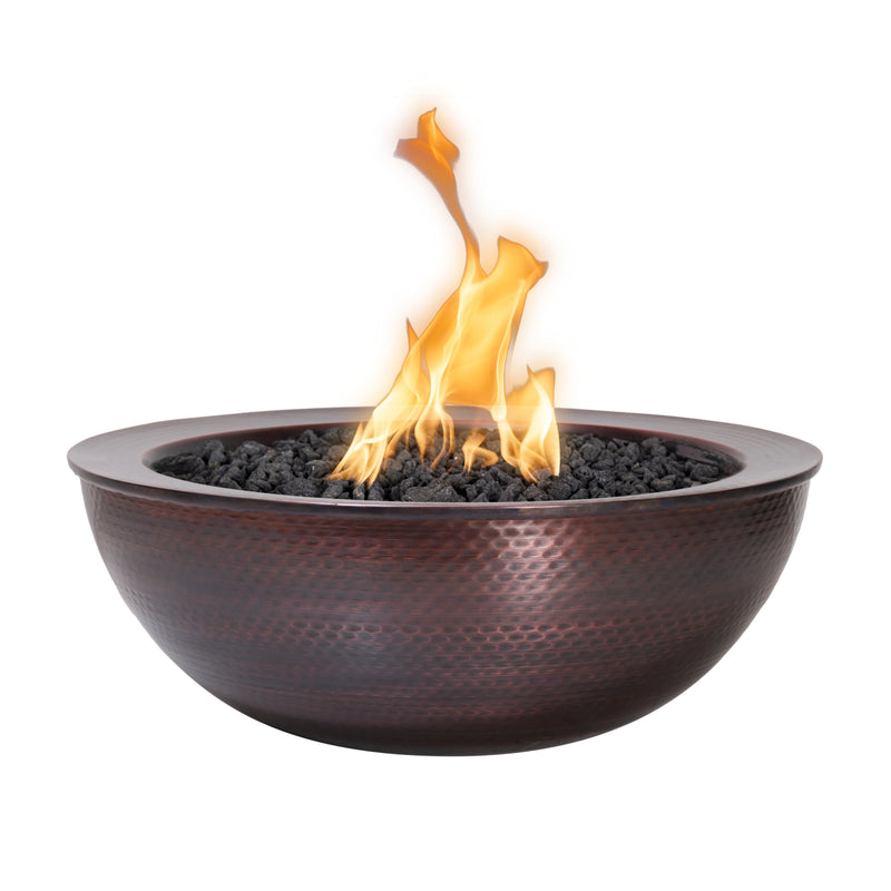 The Outdoor Plus Sedona Hammered Copper Fire Bowl 27 inches
