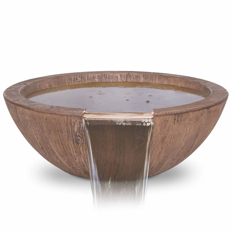 The Outdoor Plus Sedona Wood Grain Water Bowl 27 inches