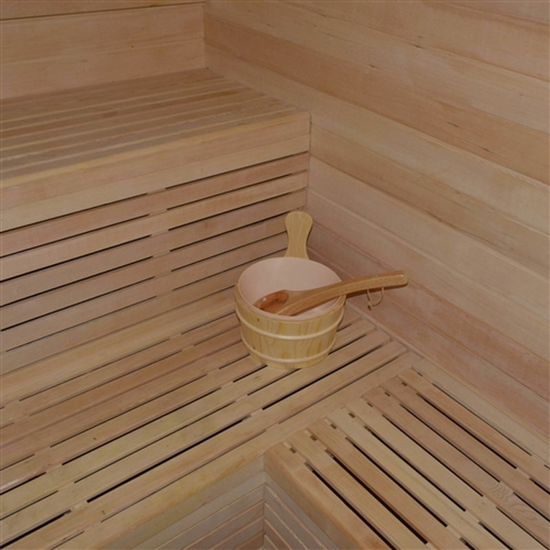 Canadian Hemlock Outdoor and Indoor Wet Dry Sauna - 6 kW ETL Certified Heater - 6 Person