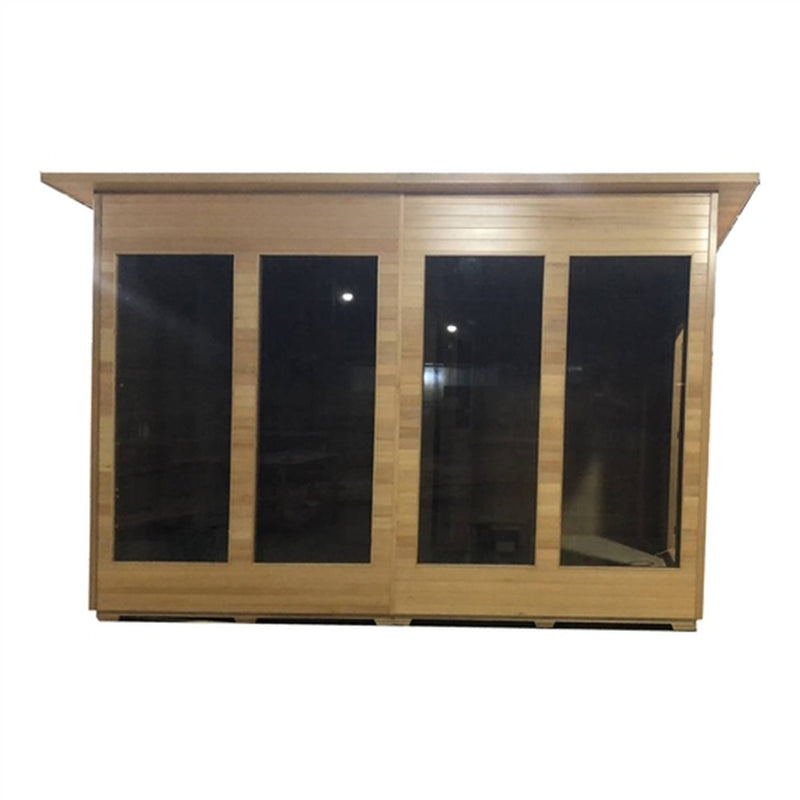 Canadian Cedar Outdoor and Indoor Wet Dry Sauna - 9 kW ETL Certified Heater - 10 Person