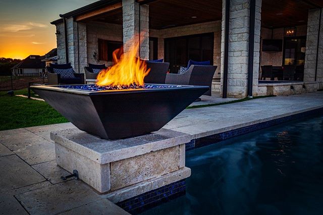 The Outdoor Plus Maya GFRC Fire Bowl 30 inches