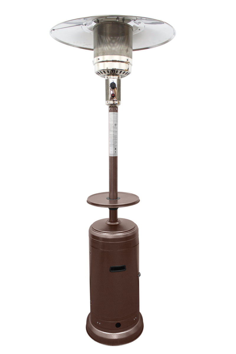 AZ Patio Heaters | Outdoor Patio Heater with Metal Table in Hammered Bronze 87" Tall