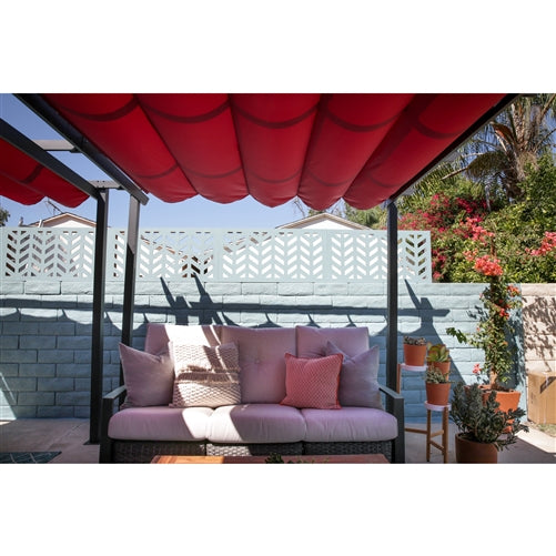 ALEKO Aluminum Outdoor Retractable Canopy Pergola - 13 x 10 Ft - Burgundy Color