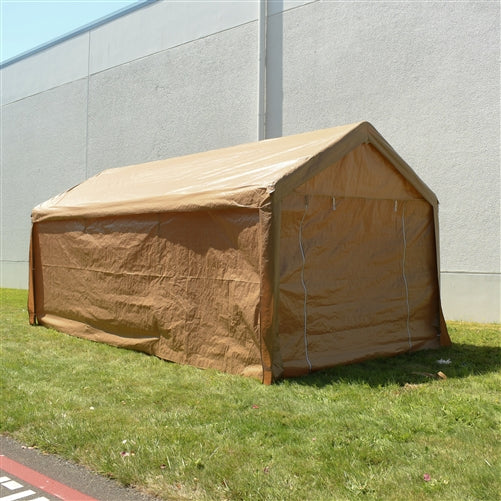 ALEKO Heavy Duty Outdoor Canopy Carport Tent - 10 X 20 FT - Beige
