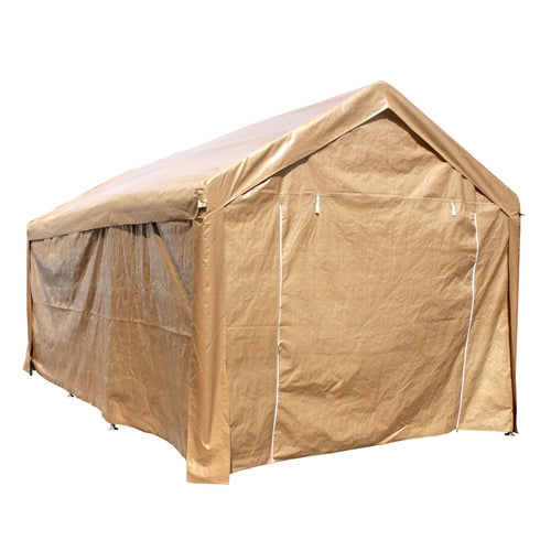 ALEKO Heavy Duty Outdoor Canopy Carport Tent - 10 X 20 FT - Beige