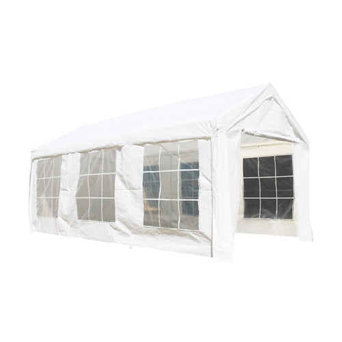 ALEKO Canopy Polyethylene Carport Sidewalls with Windows - 10 x 20 Foot - White