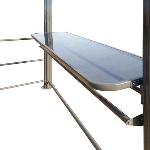 ALEKO Aluminum Frame Hardtop BBQ Gazebo with Serving Tables - 8 x 5 x 8 Feet - Brown