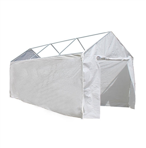 ALEKO Weather-Resistant Polyethylene Carport Sidewalls - 10 x 20 Foot - White