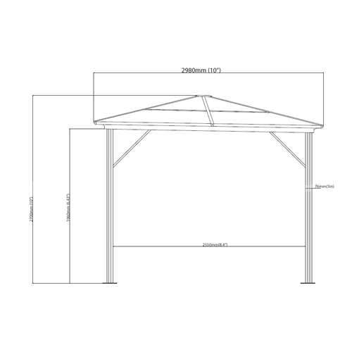 ALEKO Aluminum Frame Hardtop Gazebo with Removable Mesh Walls and Curtains - 10 x 10 Feet - Brown