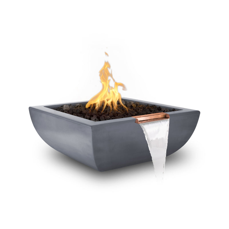 The Outdoor Plus Avalon GFRC Fire and Water Bowl 30 inches