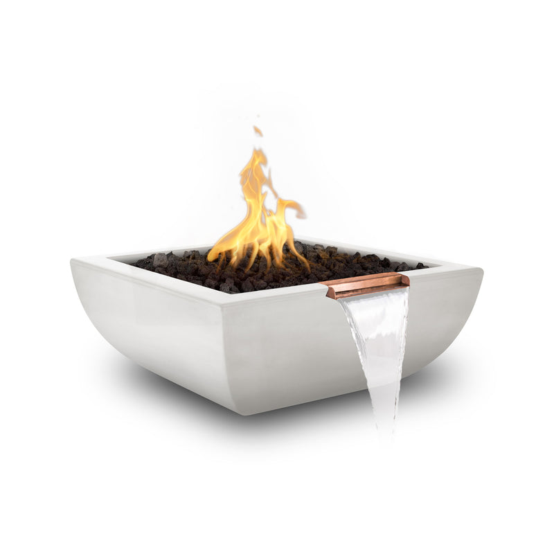 The Outdoor Plus Avalon GFRC Fire and Water Bowl 30 inches