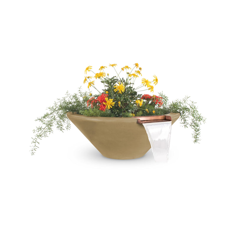 The Outdoor Plus Cazo GFRC Planter Bowl with Water 24/31/36/48 inches
