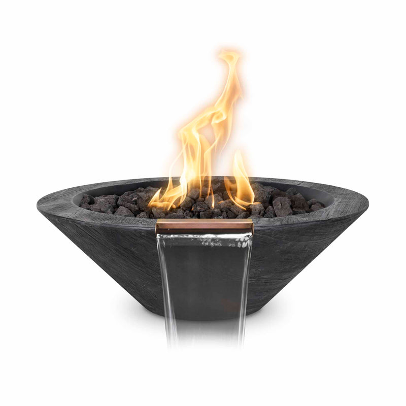 The Outdoor Plus Cazo Wood Grain Fire and Water Bowl 24 inches