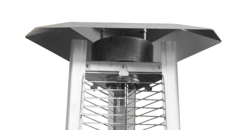 AZ Patio Heaters | Commercial Triangle Glass Tube Heater-Matte Black, Tall