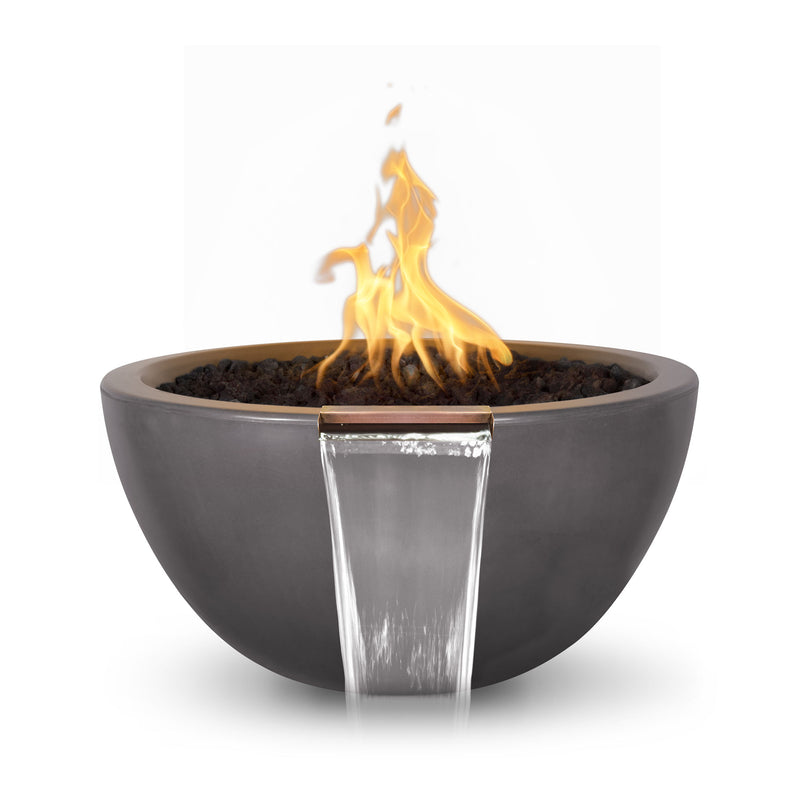 The Outdoor Plus Luna GFRC Fire and Water Bowl 38 inches