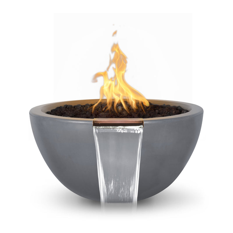 The Outdoor Plus Luna GFRC Fire and Water Bowl 30 inches
