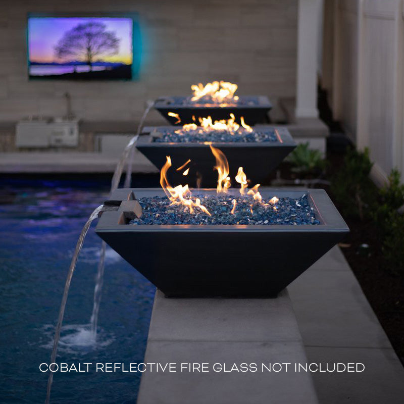 The Outdoor Plus Maya GFRC Fire and Water Bowl 30 inches