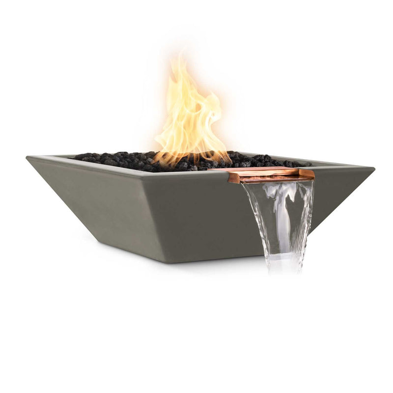 The Outdoor Plus Maya GFRC Fire and Water Bowl 30 inches
