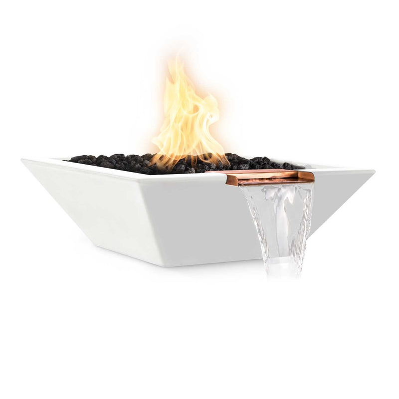 The Outdoor Plus Maya GFRC Fire and Water Bowl 24 inches