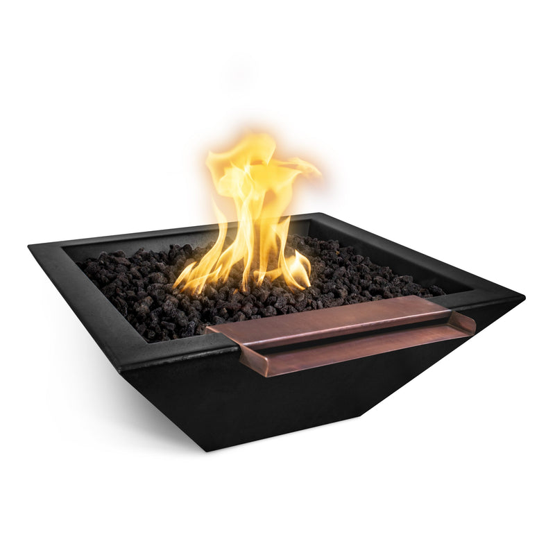 The Outdoor Plus Maya GFRC Fire and Wide Spill Water Bowl 24 inches