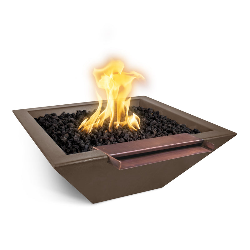The Outdoor Plus Maya GFRC Fire and  Wide Spill Water Bowl 30"