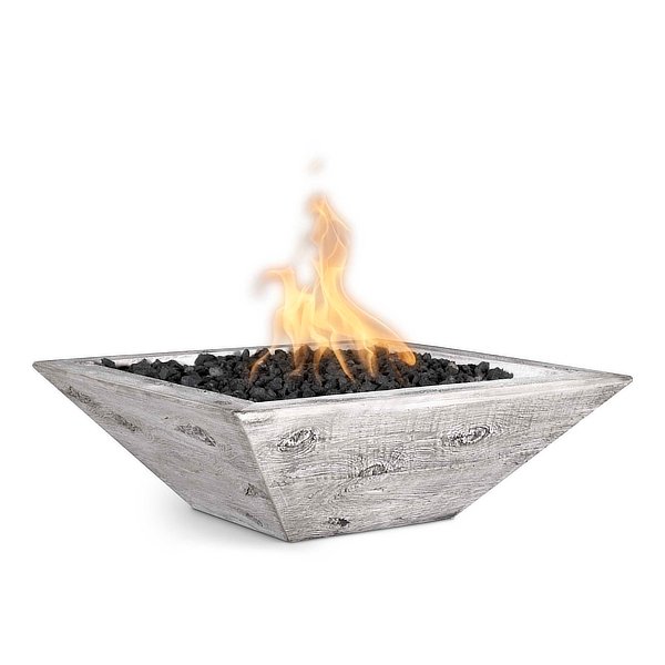 The Outdoor Plus Maya Wood Grain Fire Bowl 24 inches