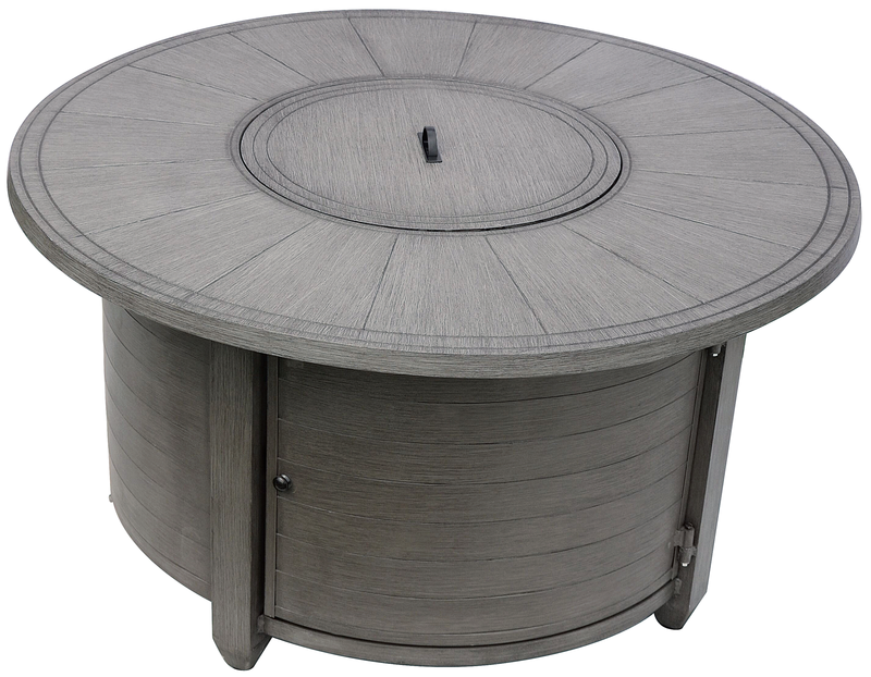 AZ Patio Heaters | Brushed Wood Round Fire Pit