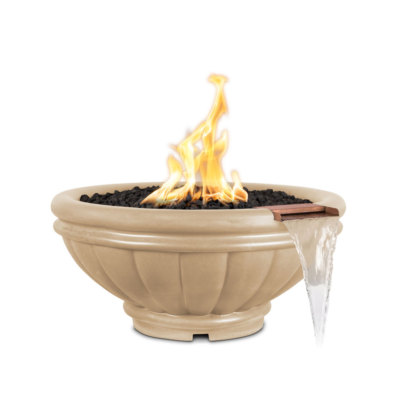 The Outdoor Plus Roma GFRC Concrete Fire & Water Bowl 24 inches