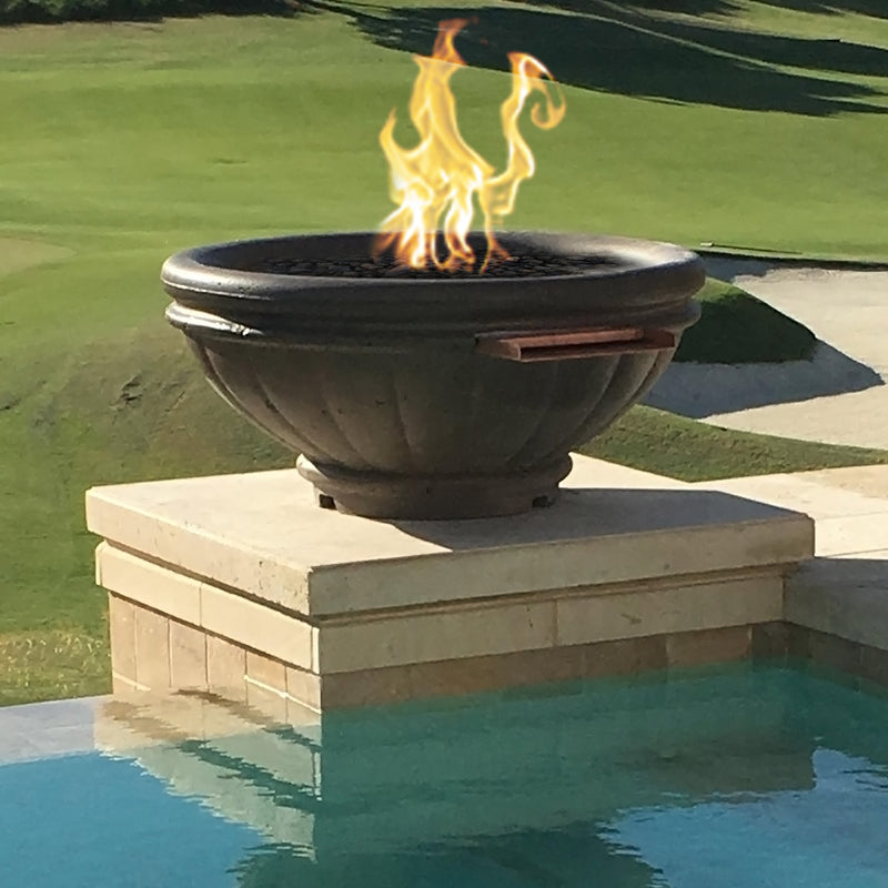 The Outdoor Plus Roma GFRC Concrete Fire & Water Bowl 24 inches