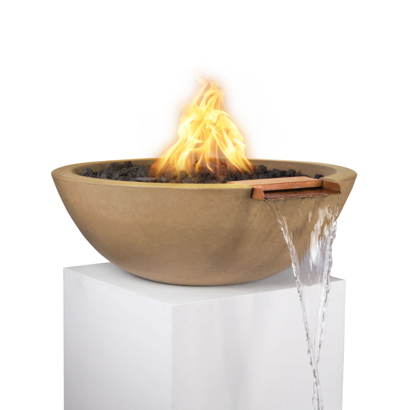 The Outdoor Plus Sedona GFRC Fire and Water Bowl 27 inches