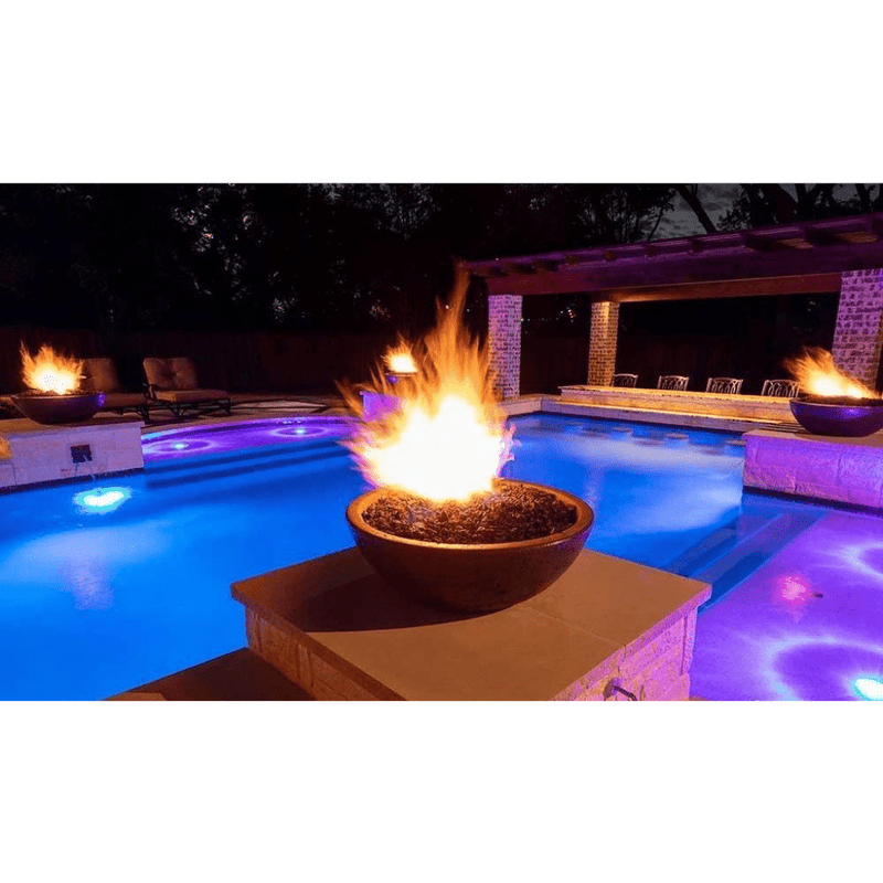 The Outdoor Plus Sedona GFRC Fire Bowl 27 inches