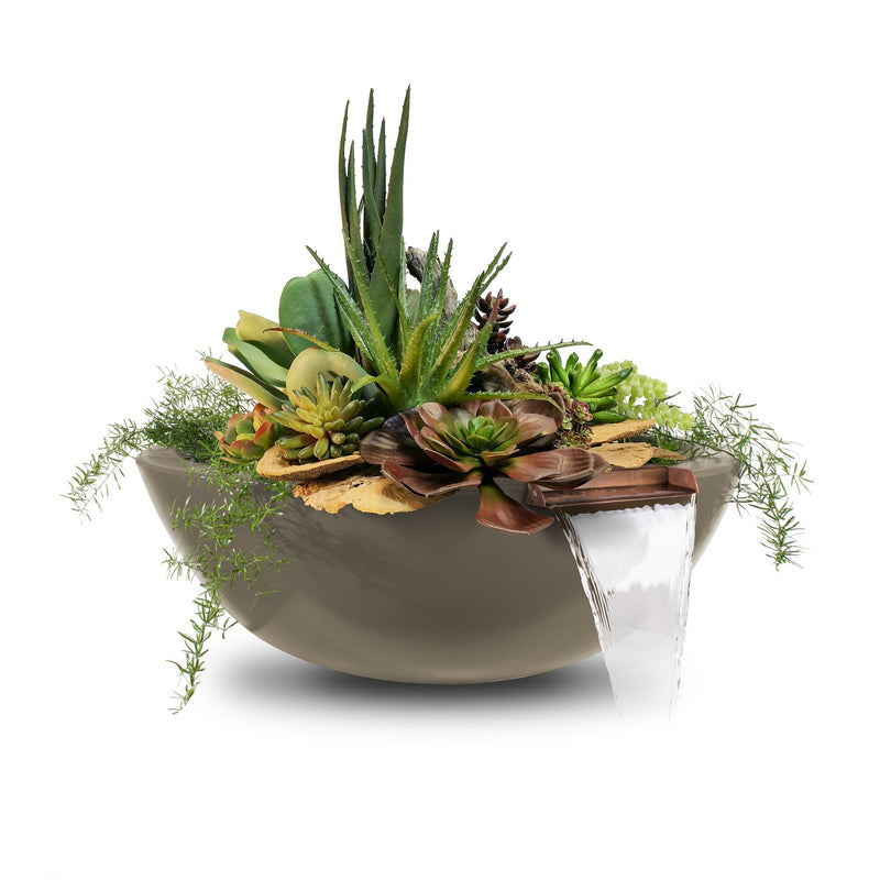 The Outdoor Plus Sedona GFRC Planter Bowl with Water 27/33 inches